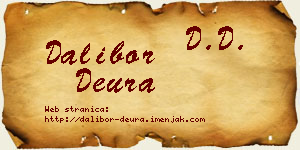 Dalibor Deura vizit kartica